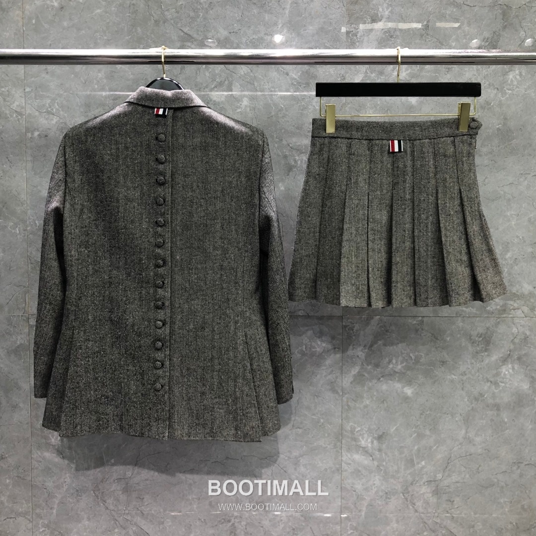 Thom Browne Back Vent Herringbone Blazer Grey 톰브라운 백벤트 헤링본 블레이저 그레이 2
