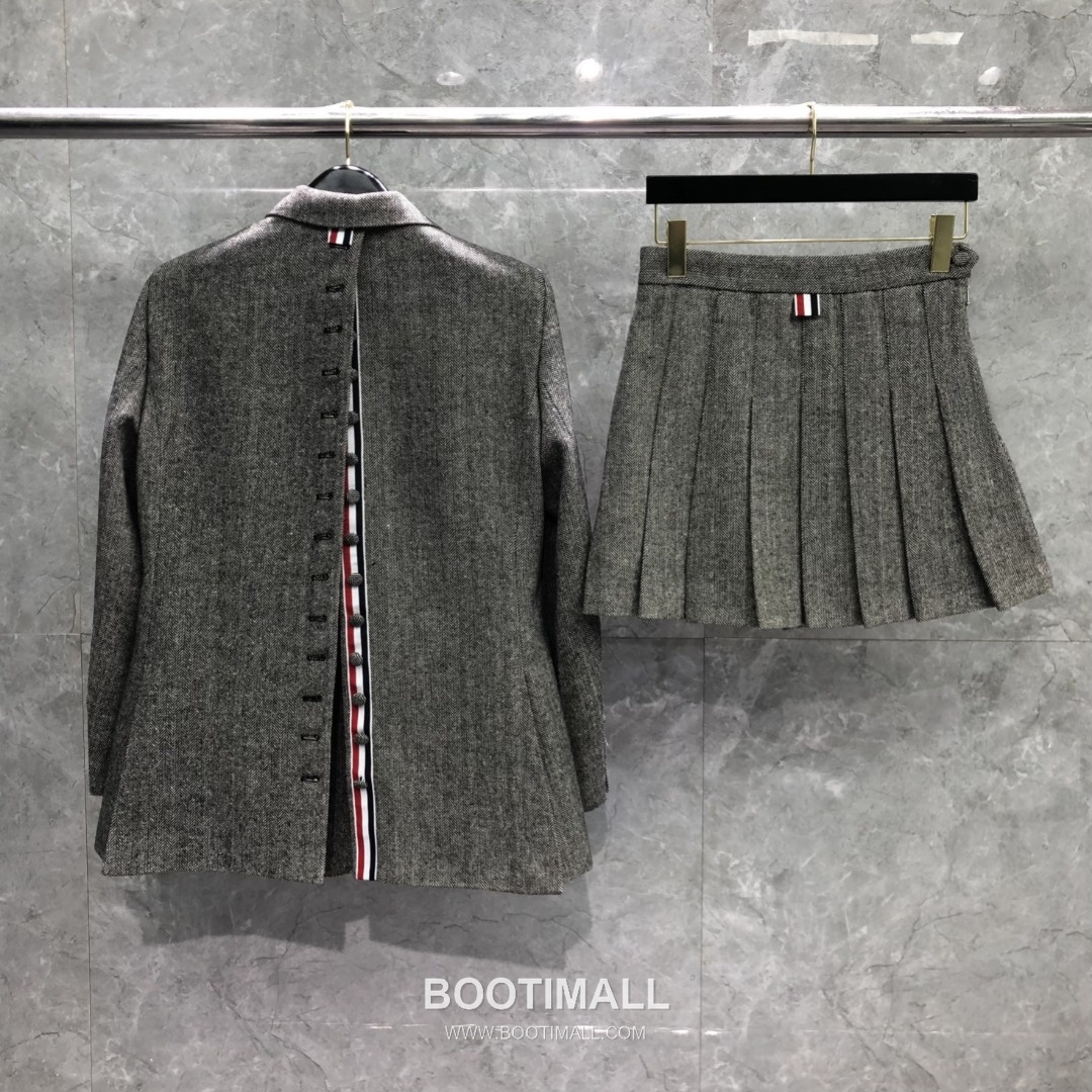 Thom Browne Back Vent Herringbone Blazer Grey 톰브라운 백벤트 헤링본 블레이저 그레이 3
