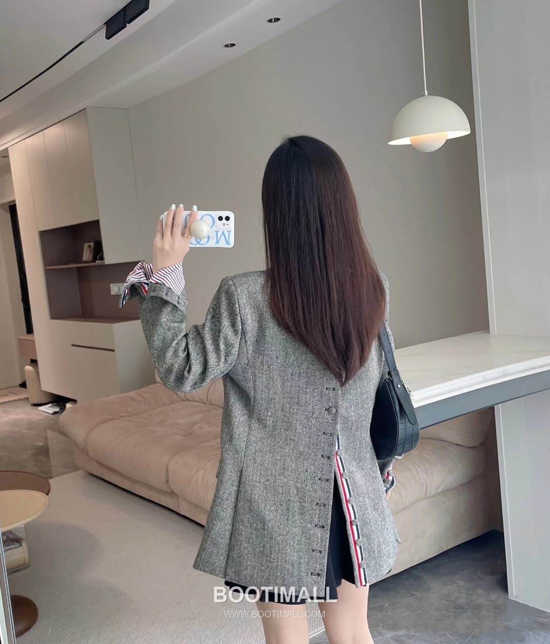 Thom Browne Back Vent Herringbone Blazer Grey 톰브라운 백벤트 헤링본 블레이저 그레이 10