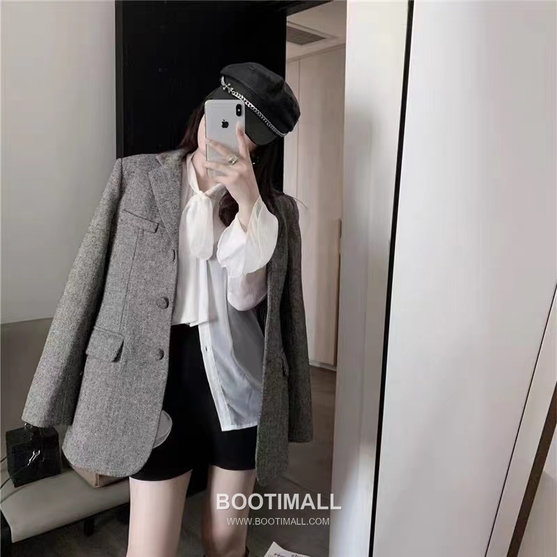 Thom Browne Back Vent Herringbone Blazer Grey 톰브라운 백벤트 헤링본 블레이저 그레이 12