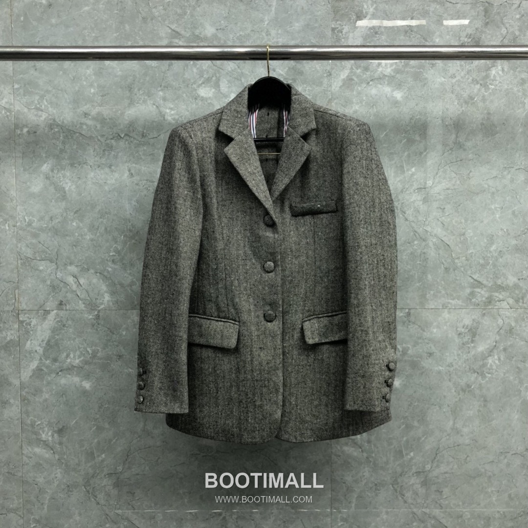 Thom Browne Back Vent Herringbone Blazer Grey 톰브라운 백벤트 헤링본 블레이저 그레이 13