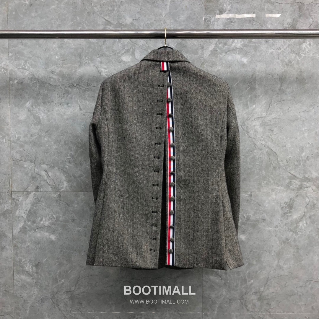 Thom Browne Back Vent Herringbone Blazer Grey 톰브라운 백벤트 헤링본 블레이저 그레이 14
