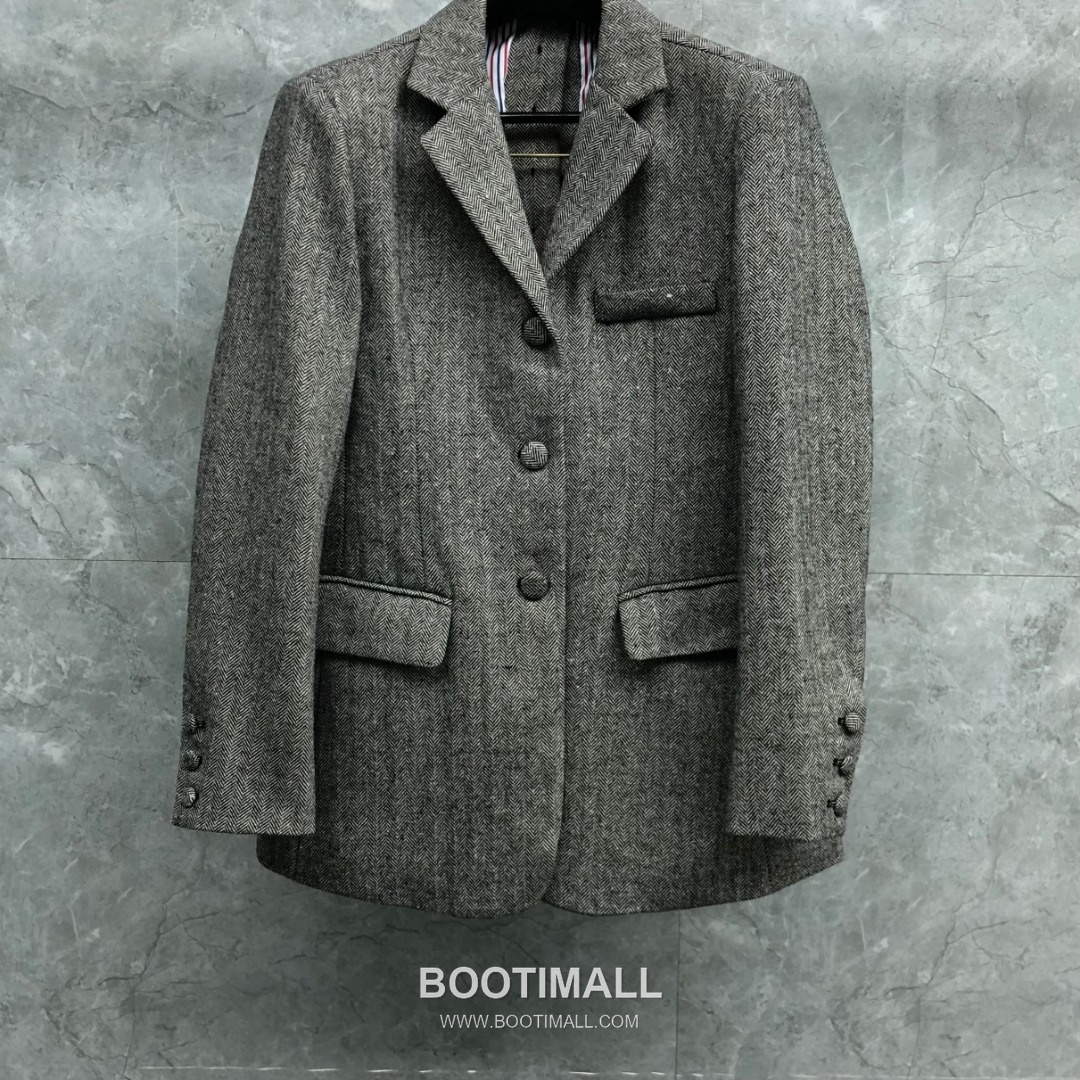 Thom Browne Back Vent Herringbone Blazer Grey 톰브라운 백벤트 헤링본 블레이저 그레이 16