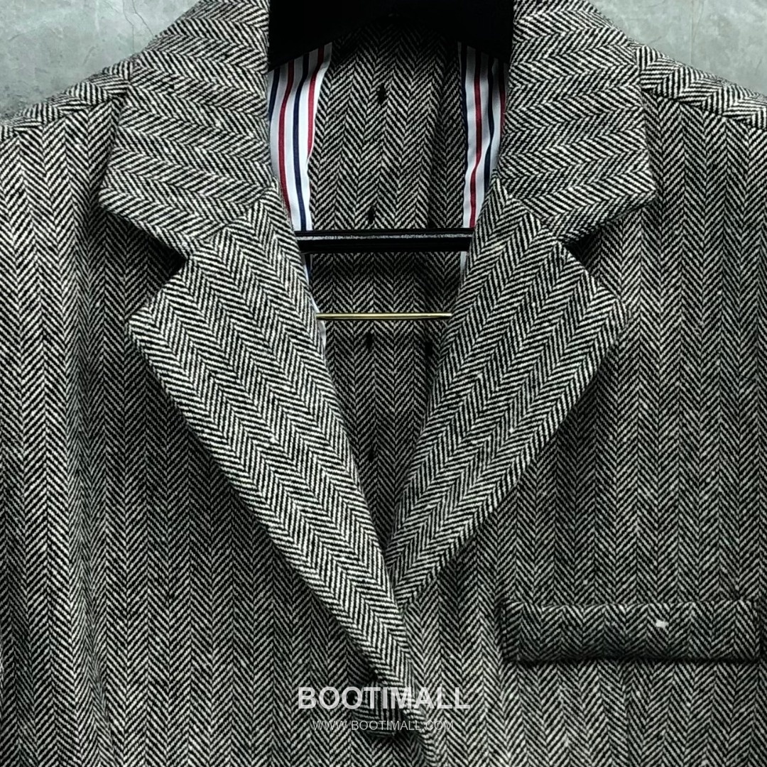 Thom Browne Back Vent Herringbone Blazer Grey 톰브라운 백벤트 헤링본 블레이저 그레이 17