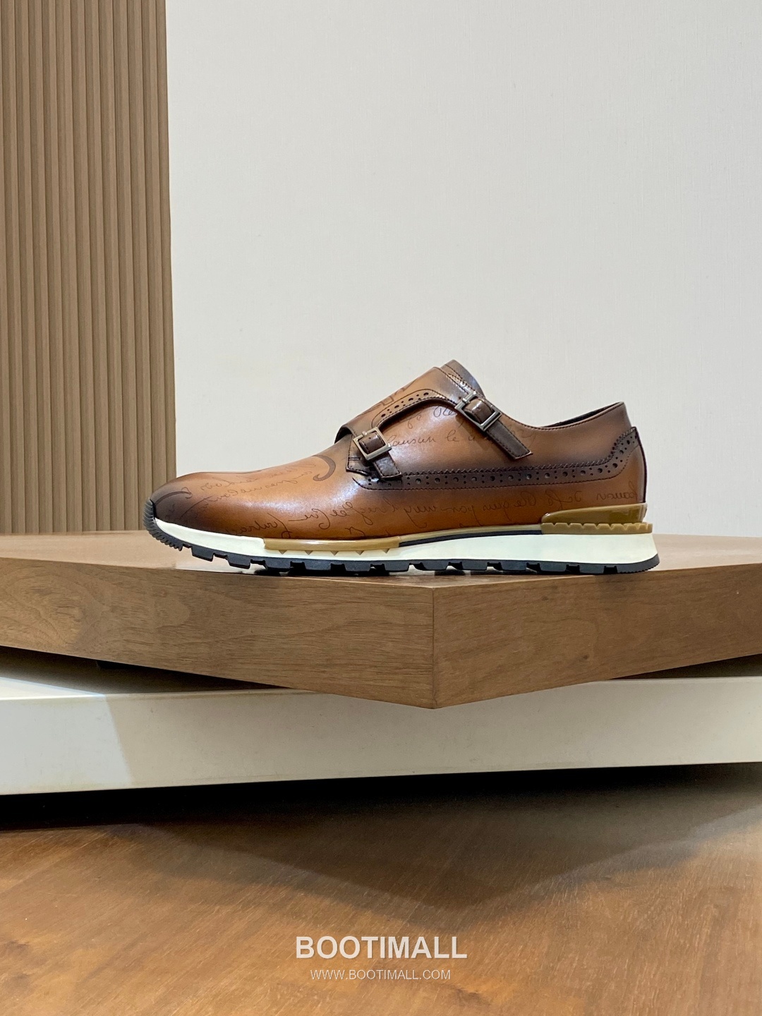 Berluti Patina Monk Brogue Leather Brown Monk Shoes 벨루티 남성 파티나 몽크 브로그 레더 브라운 몽크 슈즈 3