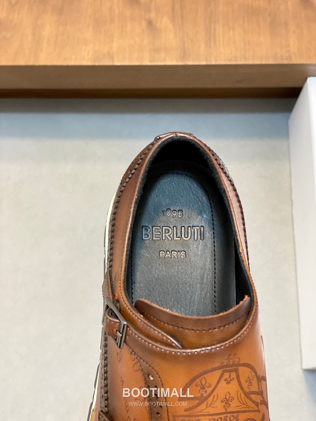 Berluti Patina Monk Brogue Leather Brown Monk Shoes 벨루티 남성 파티나 몽크 브로그 레더 브라운 몽크 슈즈 8