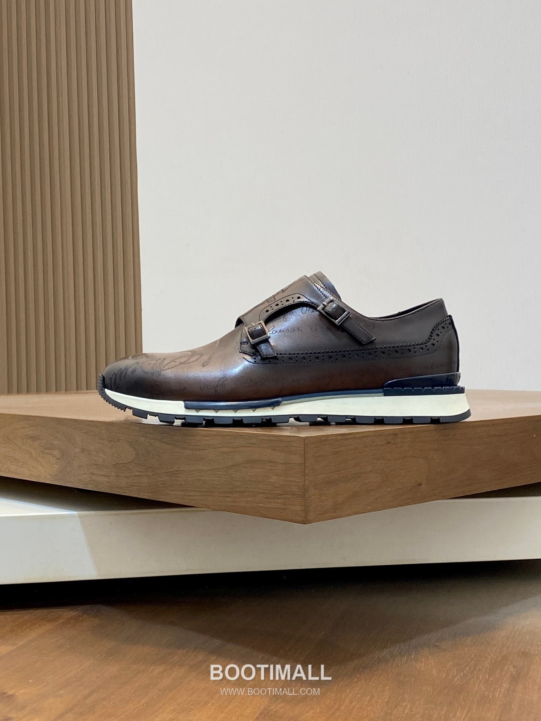 Berluti Patina Monk Brogue Leather Brown Monk Shoes 벨루티 남성 파티나 몽크 브로그 레더 브라운 몽크 슈즈 3