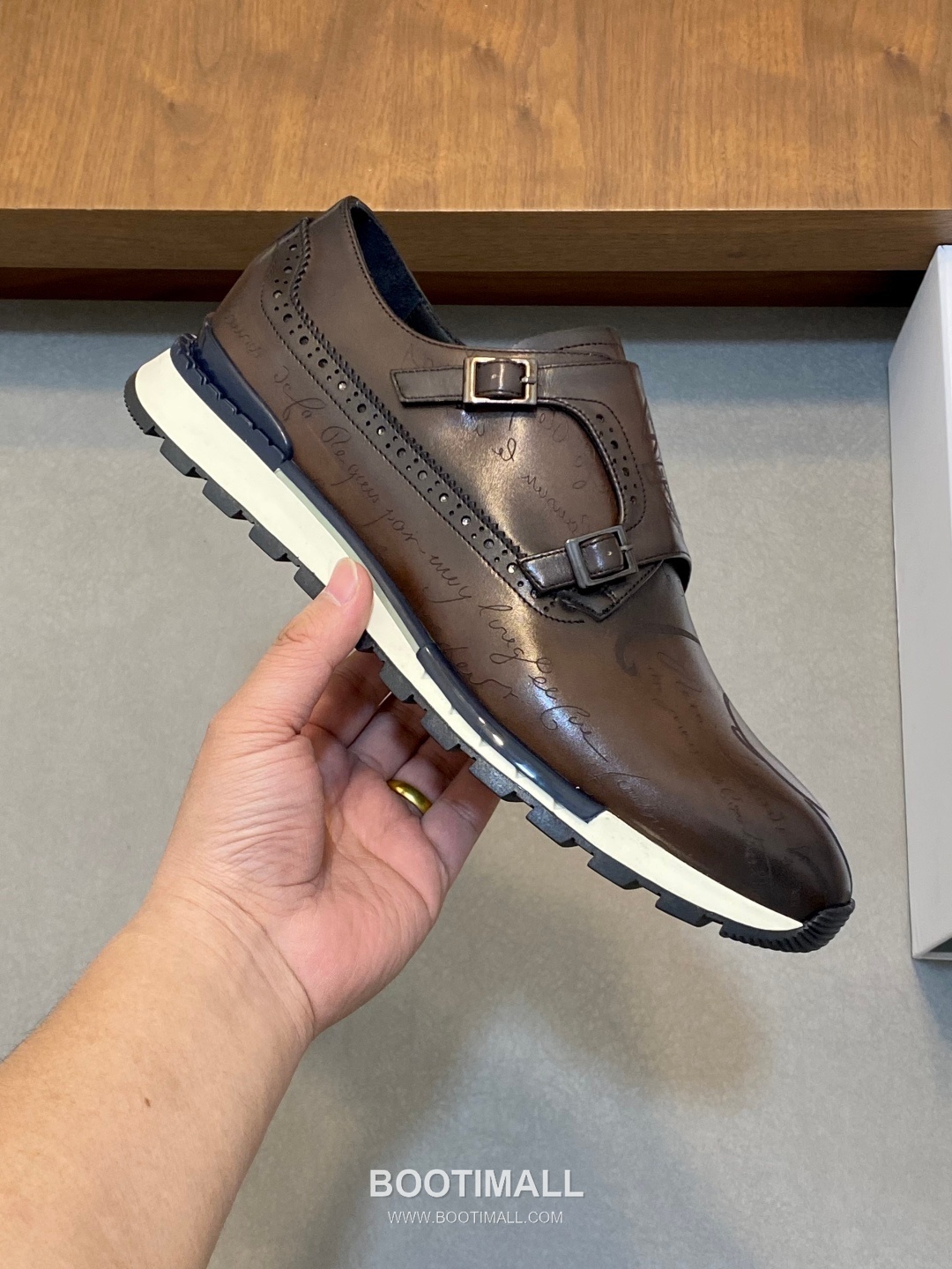 Berluti Patina Monk Brogue Leather Brown Monk Shoes 벨루티 남성 파티나 몽크 브로그 레더 브라운 몽크 슈즈 5