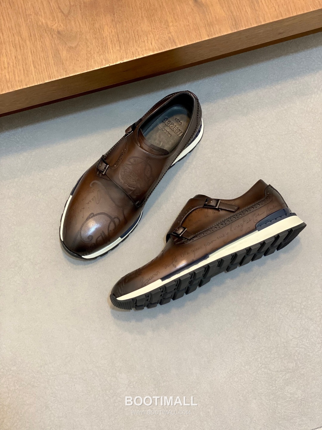 Berluti Patina Monk Brogue Leather Brown Monk Shoes 벨루티 남성 파티나 몽크 브로그 레더 브라운 몽크 슈즈 6