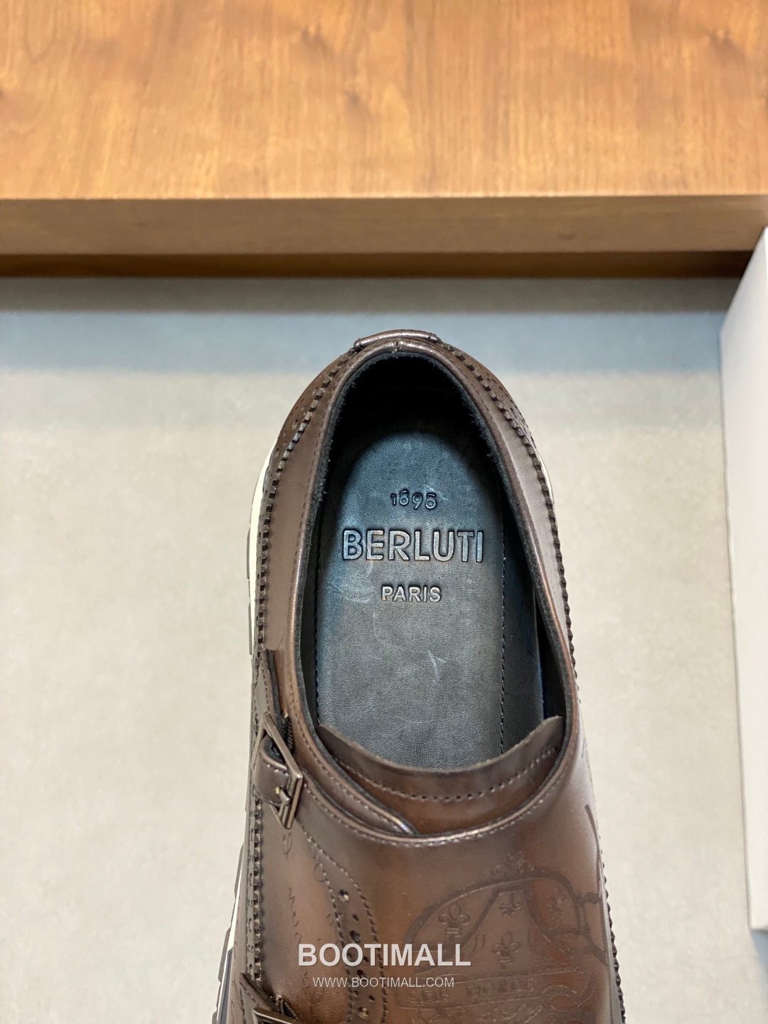 Berluti Patina Monk Brogue Leather Brown Monk Shoes 벨루티 남성 파티나 몽크 브로그 레더 브라운 몽크 슈즈 8
