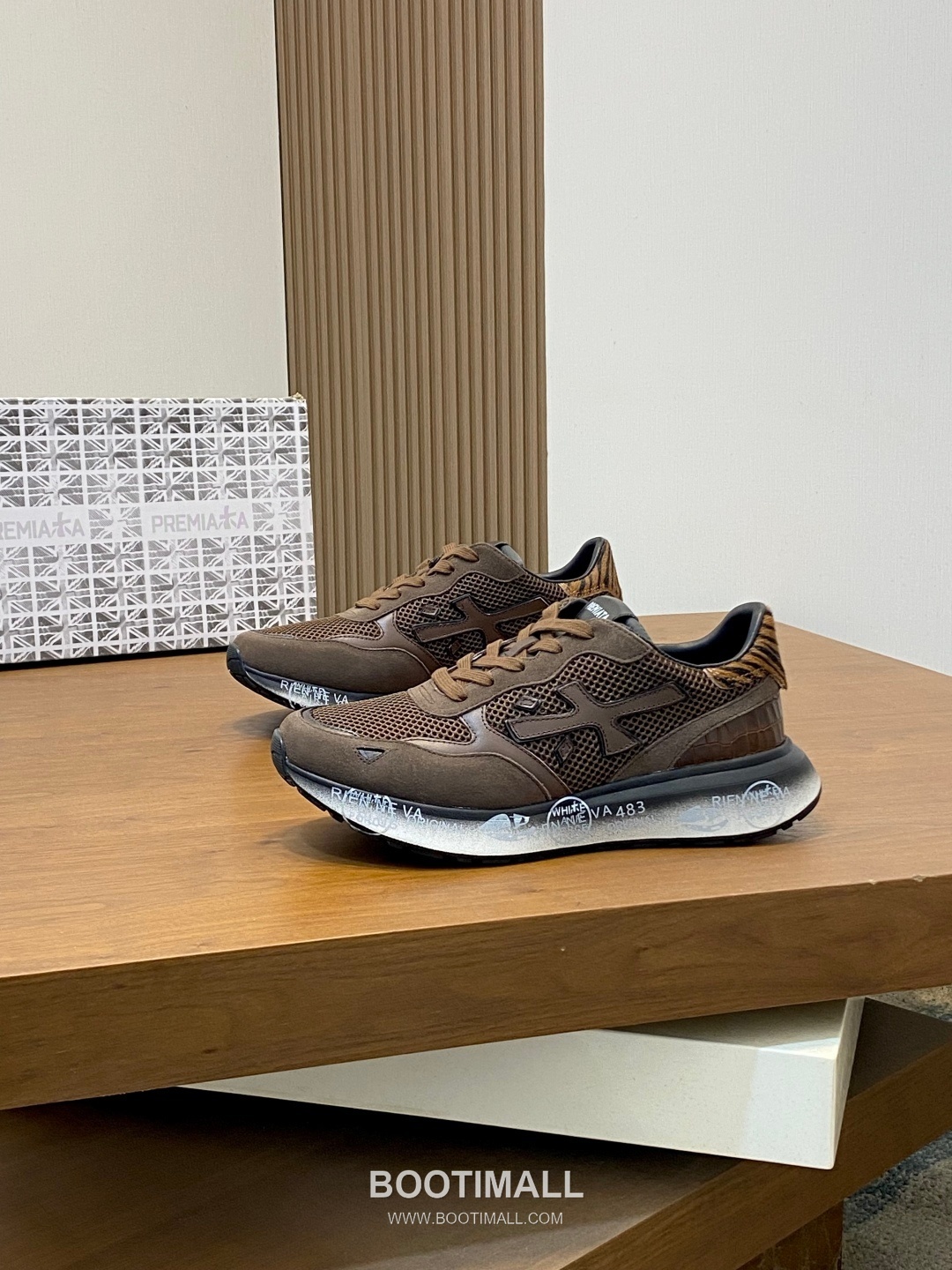 Prada Suede Panel Trainer Suede Leather Nylon Blue Sneakers 프라다 스웨이드 패널 트레이너 스웨이드 레더 나일론 블루 스니커즈 4