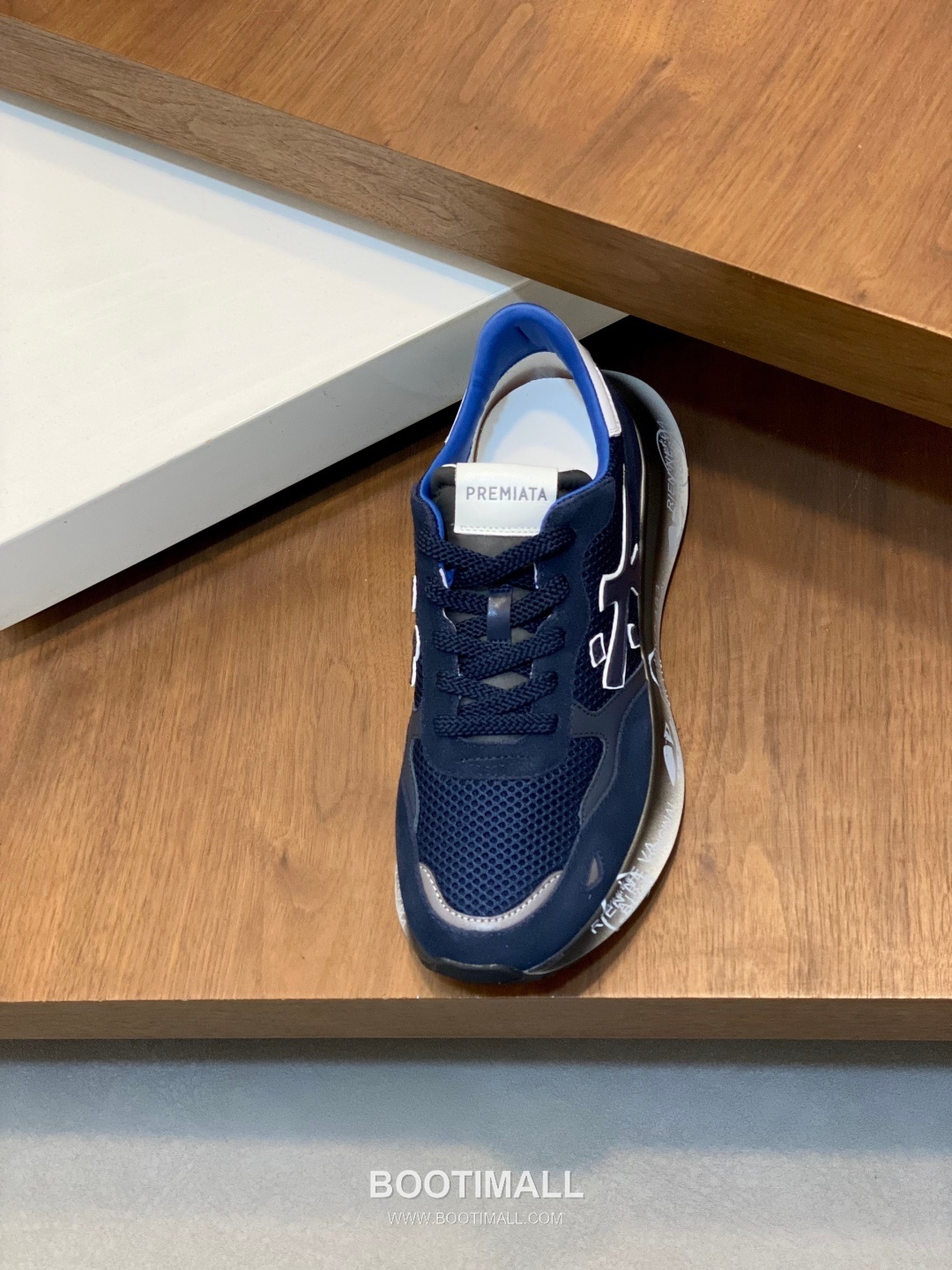 Prada Suede Panel Trainer Suede Leather Nylon Blue Sneakers 프라다 스웨이드 패널 트레이너 스웨이드 레더 나일론 블루 스니커즈 7