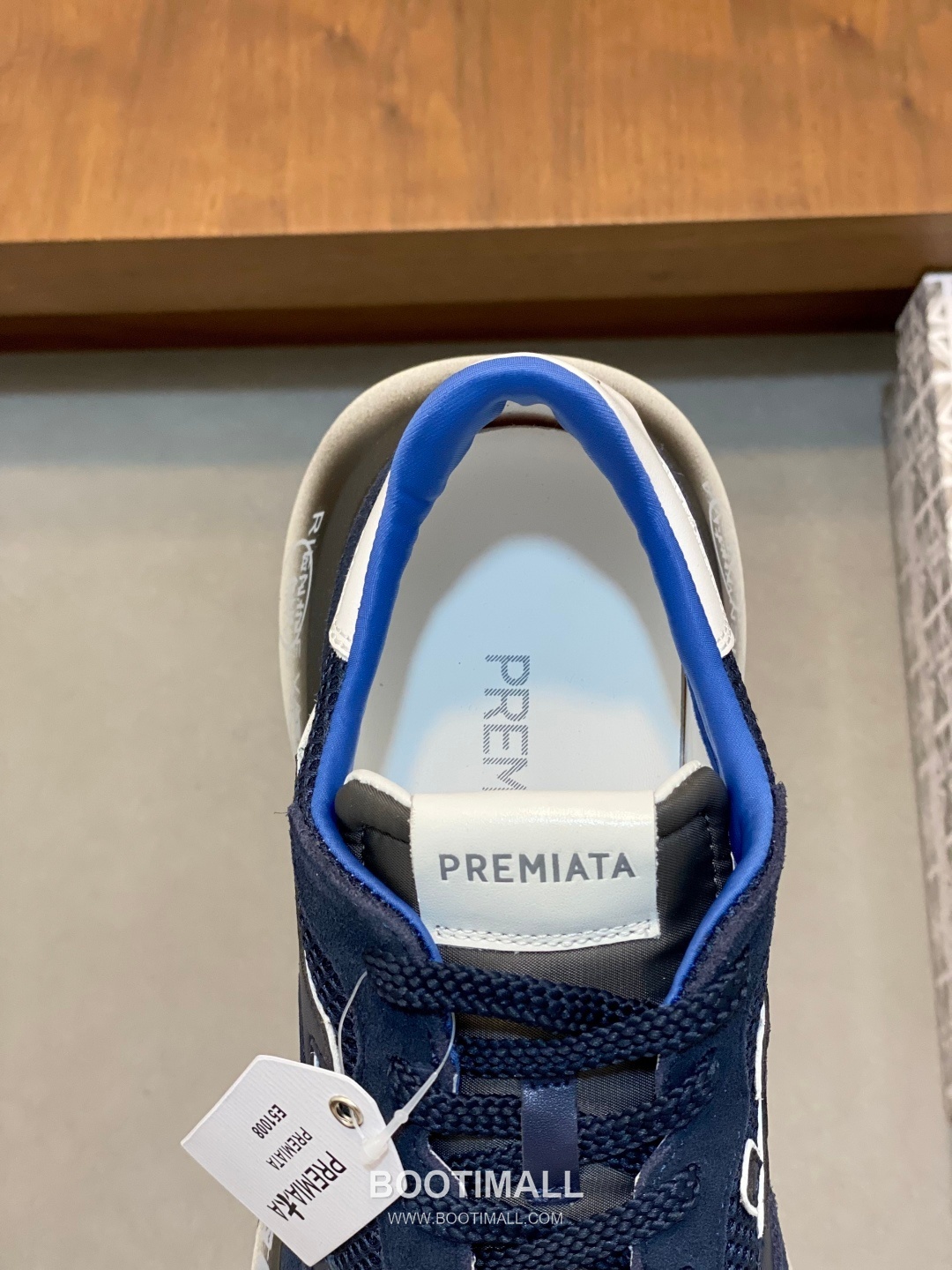 Prada Suede Panel Trainer Suede Leather Nylon Blue Sneakers 프라다 스웨이드 패널 트레이너 스웨이드 레더 나일론 블루 스니커즈 8