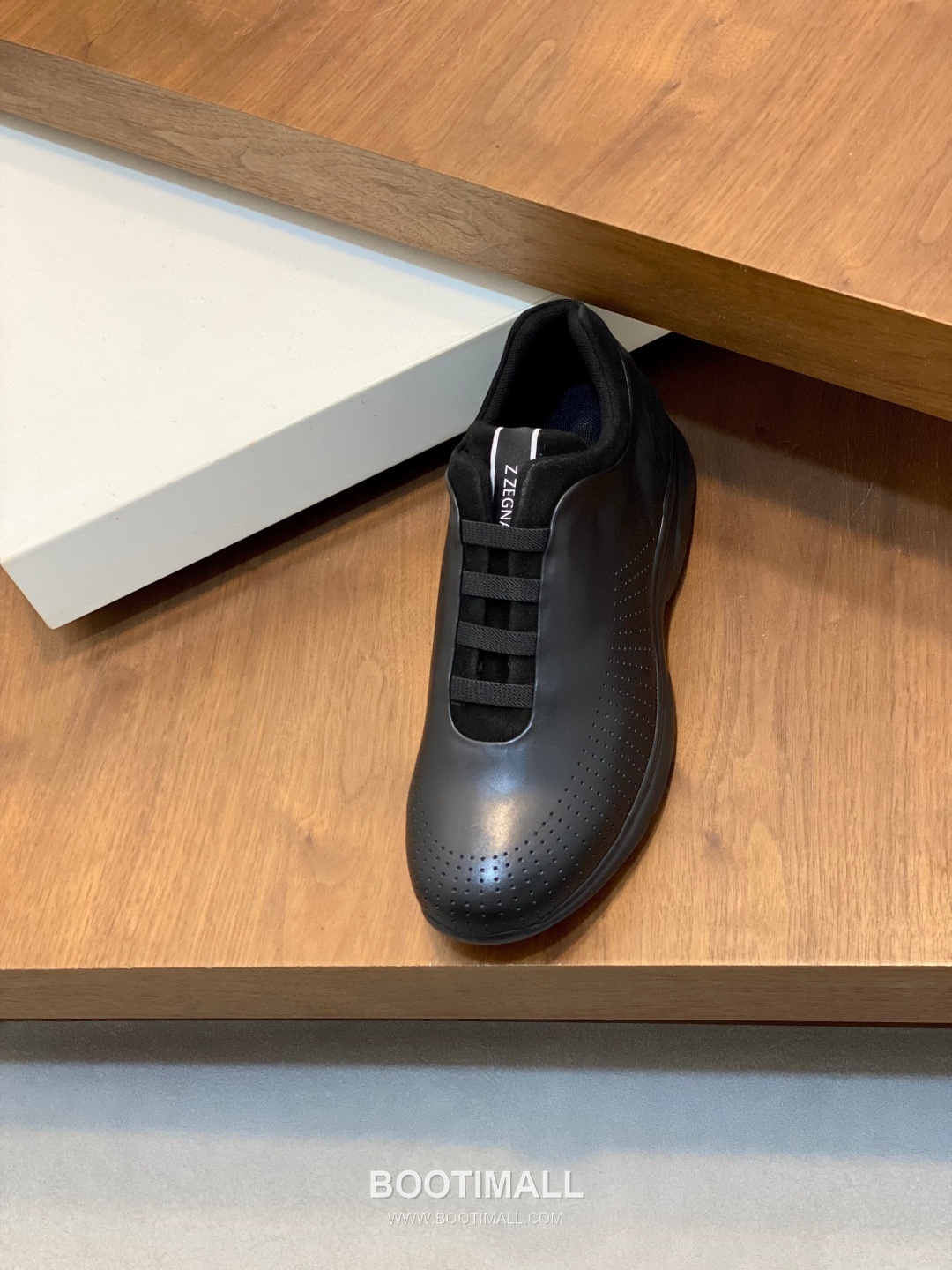 Zegna Elastic Band Low-Top Lambskin Suede Black Sneakers 제냐 엘라스틱 밴드 로우탑 램스킨 스웨이드 블랙 스니커즈 7