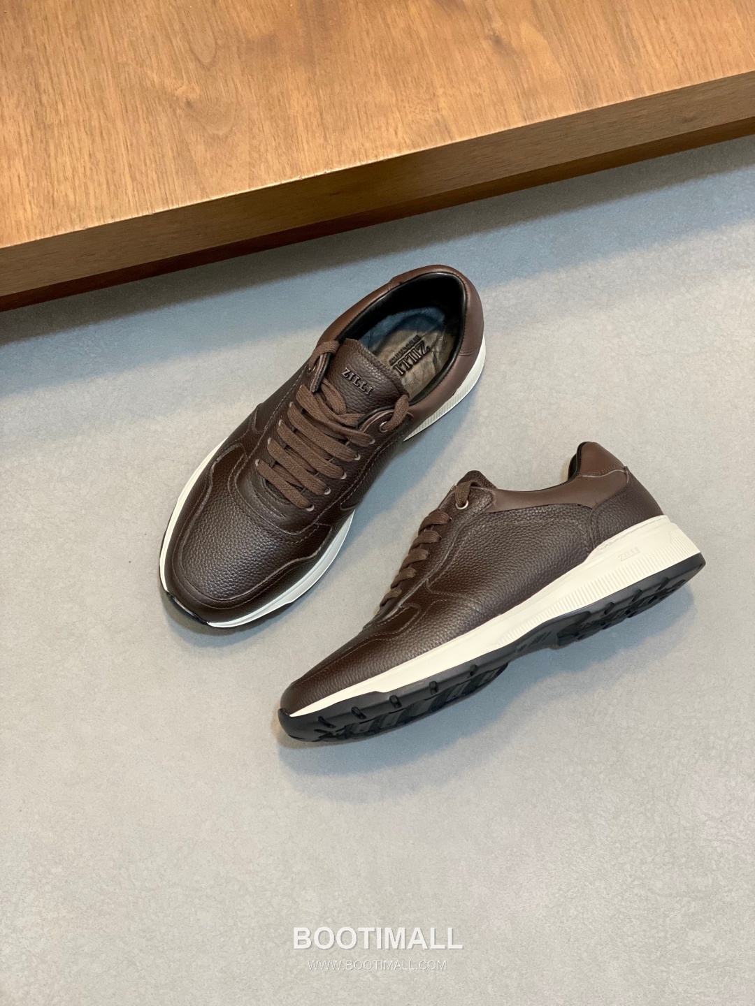 ZILLI Stitch Detail Grain Calf Leather Sneaker 질리 스티치 디테일 그레인 카프 레더 스니커즈 6