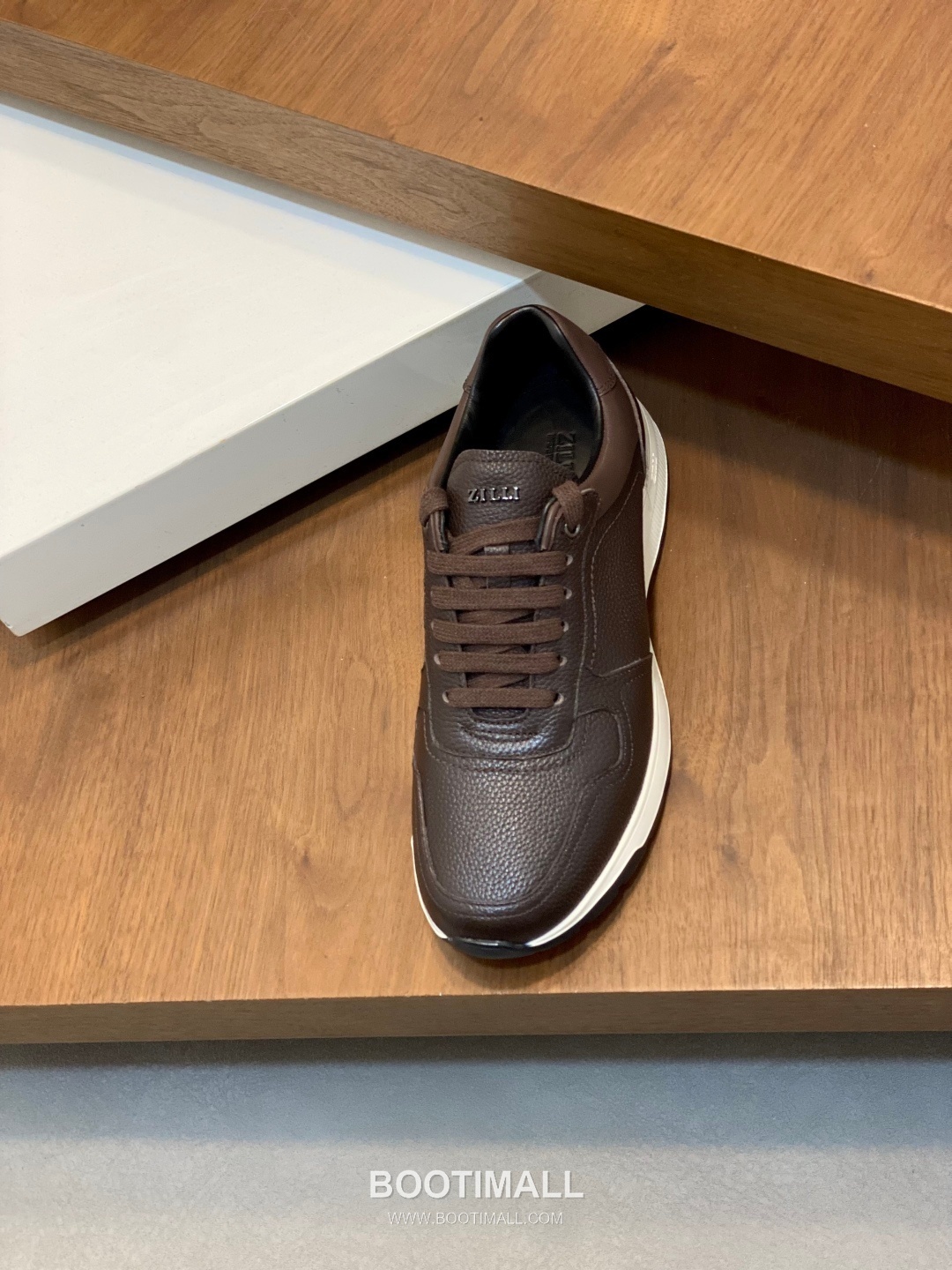 ZILLI Stitch Detail Grain Calf Leather Sneaker 질리 스티치 디테일 그레인 카프 레더 스니커즈 7