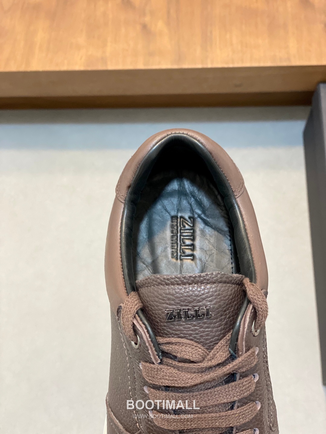 ZILLI Stitch Detail Grain Calf Leather Sneaker 질리 스티치 디테일 그레인 카프 레더 스니커즈 8