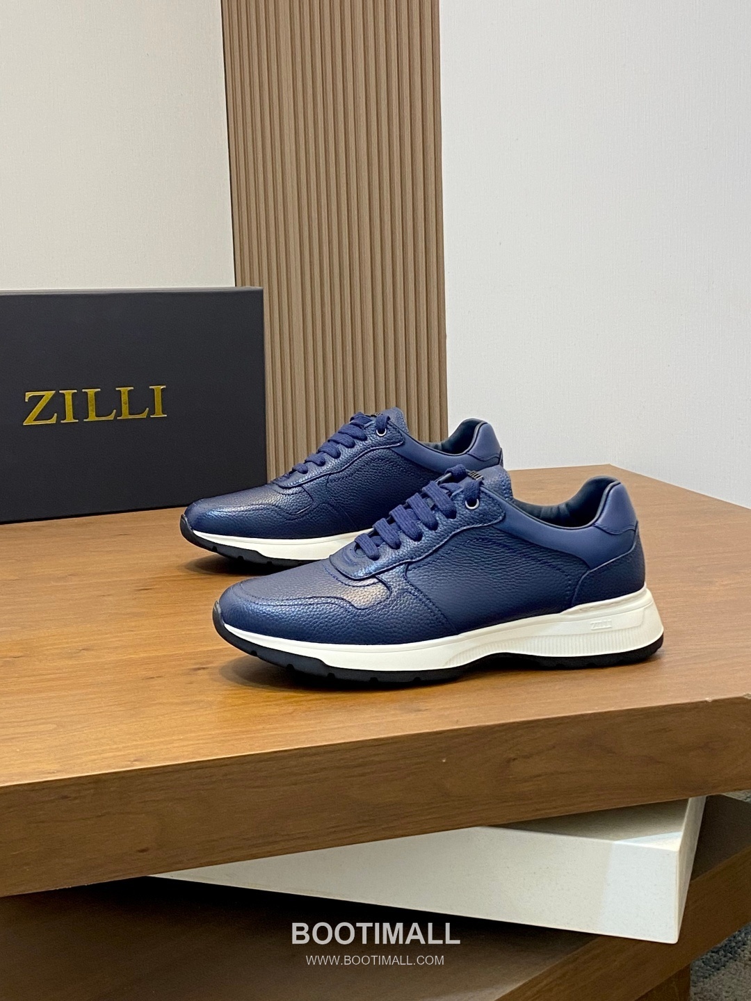 ZILLI Stitch Detail Grain Calf Leather Sneaker 질리 스티치 디테일 그레인 카프 레더 스니커즈 4