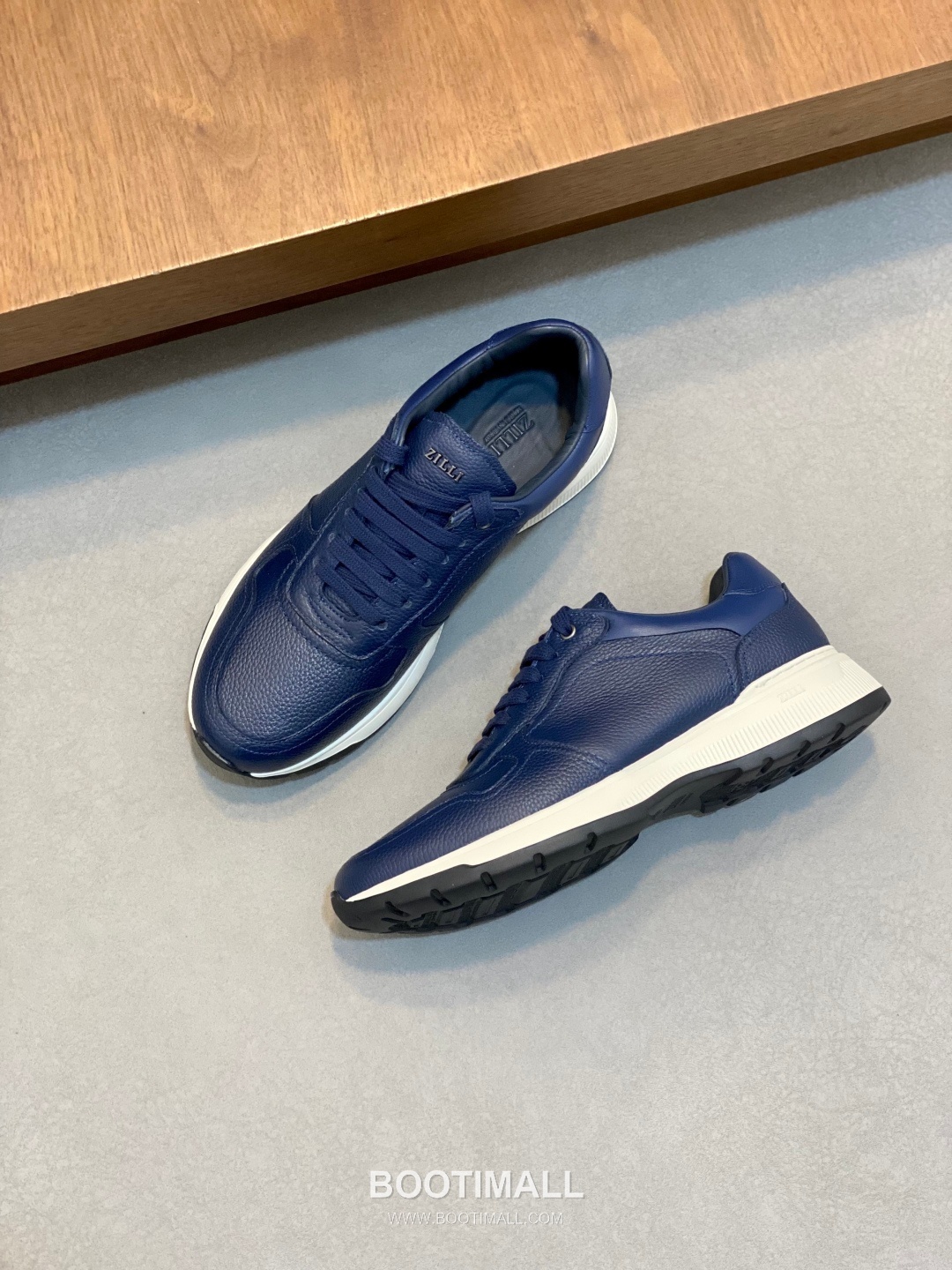 ZILLI Stitch Detail Grain Calf Leather Sneaker 질리 스티치 디테일 그레인 카프 레더 스니커즈 6