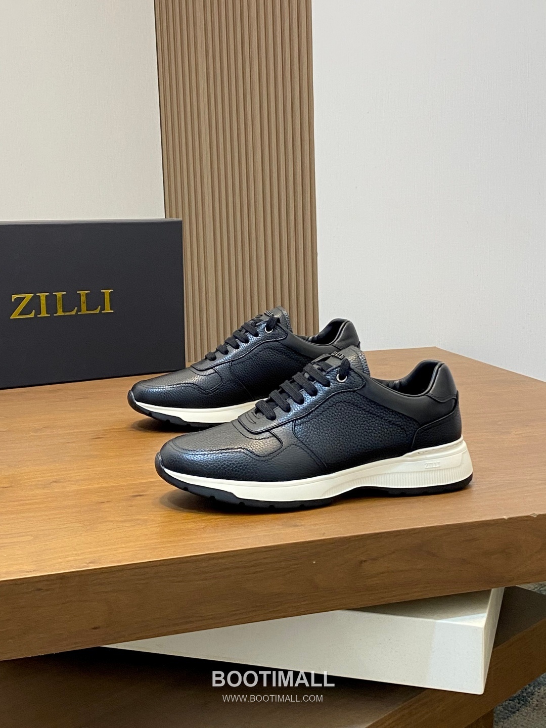 ZILLI Stitch Detail Grain Calf Leather Sneaker 질리 스티치 디테일 그레인 카프 레더 스니커즈 4