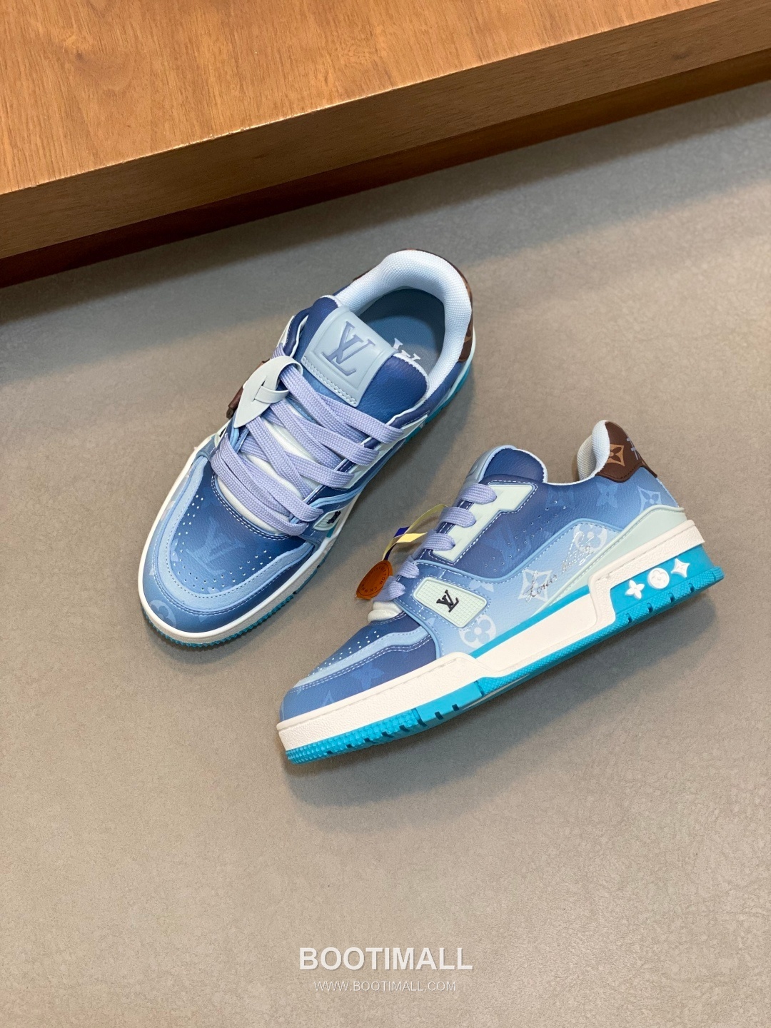 Louis Vuitton LV Trainer Monogram Low Sneaker Calfskin Leather Orange Sneakers 루이비통 LV 트레이너 모노그램 로우 스니커즈 송아지가죽 오렌지 6