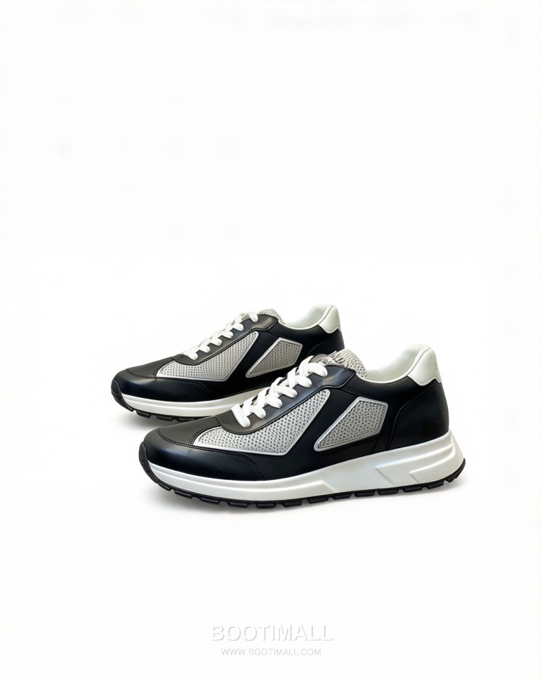 Prada Geometric Panel Runner Calfskin Mesh Khaki Sneakers 프라다 지오메트릭 패널 러너 송아지가죽 메쉬 카키 스니커즈 1