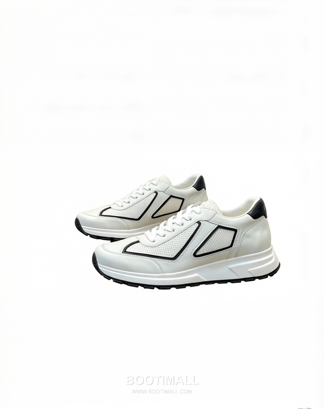 Prada Geometric Panel Runner Calfskin Mesh Khaki Sneakers 프라다 지오메트릭 패널 러너 송아지가죽 메쉬 카키 스니커즈 1