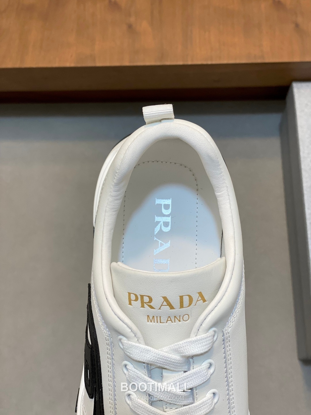 Prada Geometric Panel Runner Calfskin Mesh Khaki Sneakers 프라다 지오메트릭 패널 러너 송아지가죽 메쉬 카키 스니커즈 8