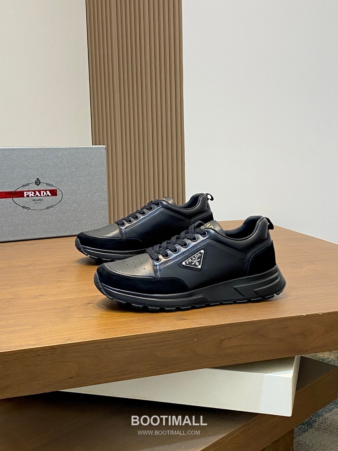 Prada Geometric Panel Runner Calfskin Mesh Khaki Sneakers 프라다 지오메트릭 패널 러너 송아지가죽 메쉬 카키 스니커즈 4