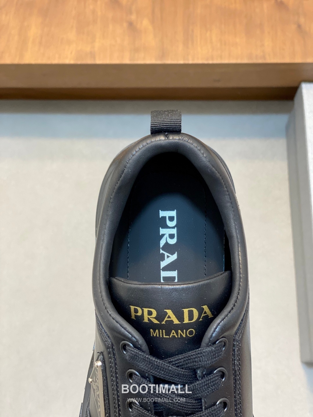 Prada Geometric Panel Runner Calfskin Mesh Khaki Sneakers 프라다 지오메트릭 패널 러너 송아지가죽 메쉬 카키 스니커즈 8