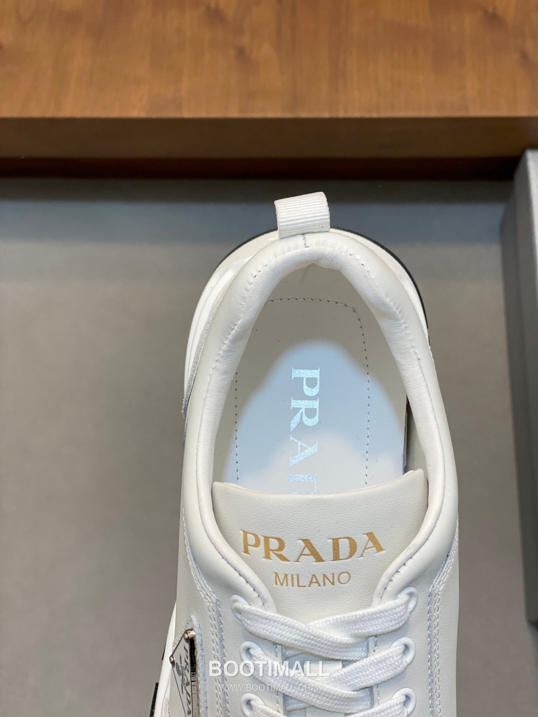 Prada Geometric Panel Runner Calfskin Mesh Khaki Sneakers 프라다 지오메트릭 패널 러너 송아지가죽 메쉬 카키 스니커즈 8
