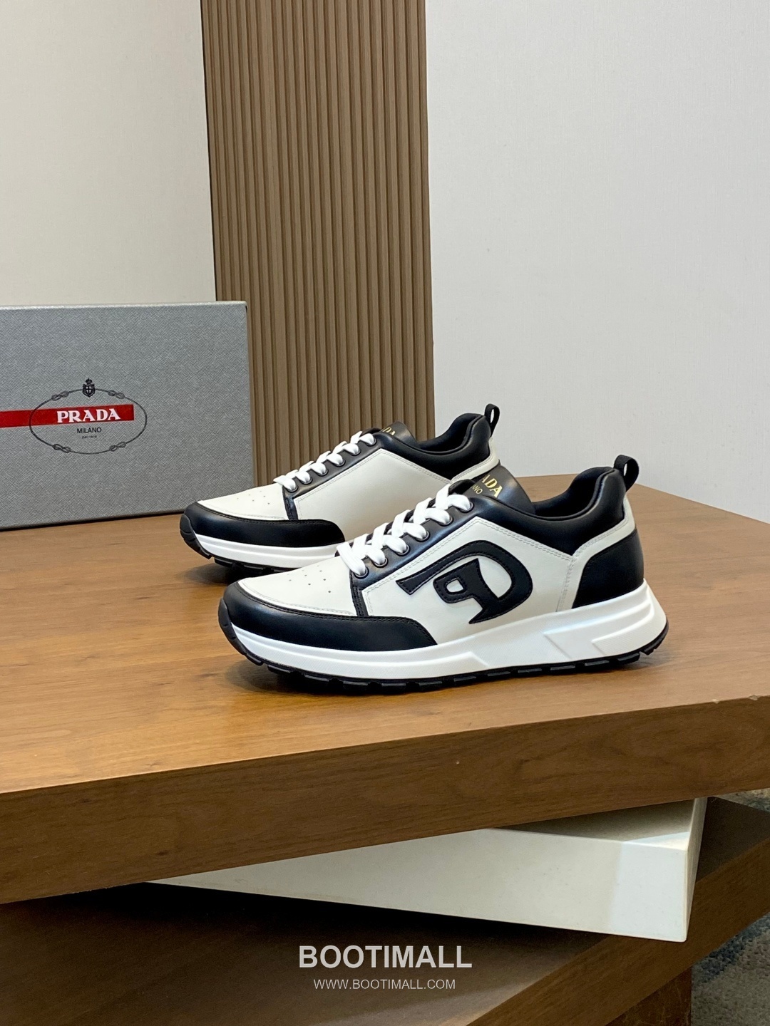 Prada Geometric Panel Runner Calfskin Mesh Khaki Sneakers 프라다 지오메트릭 패널 러너 송아지가죽 메쉬 카키 스니커즈 3