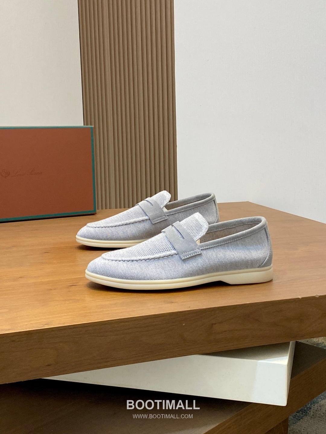 Loro Piana Wish Wool Knit Moccasin Wish Wool Blend Suede Light Grey Loafers 로로피아나 위시 울 니트 모카신 위시 울 블렌드 스웨이드 라이트 그레이 로퍼 4
