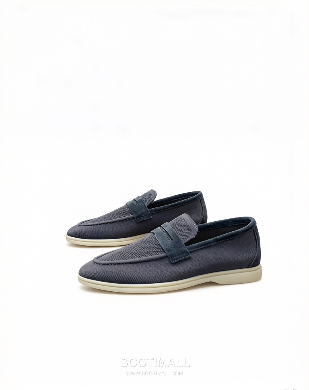 Loro Piana Wish Wool Knit Moccasin Wish Wool Blend Suede Light Grey Loafers 로로피아나 위시 울 니트 모카신 위시 울 블렌드 스웨이드 라이트 그레이 로퍼 1