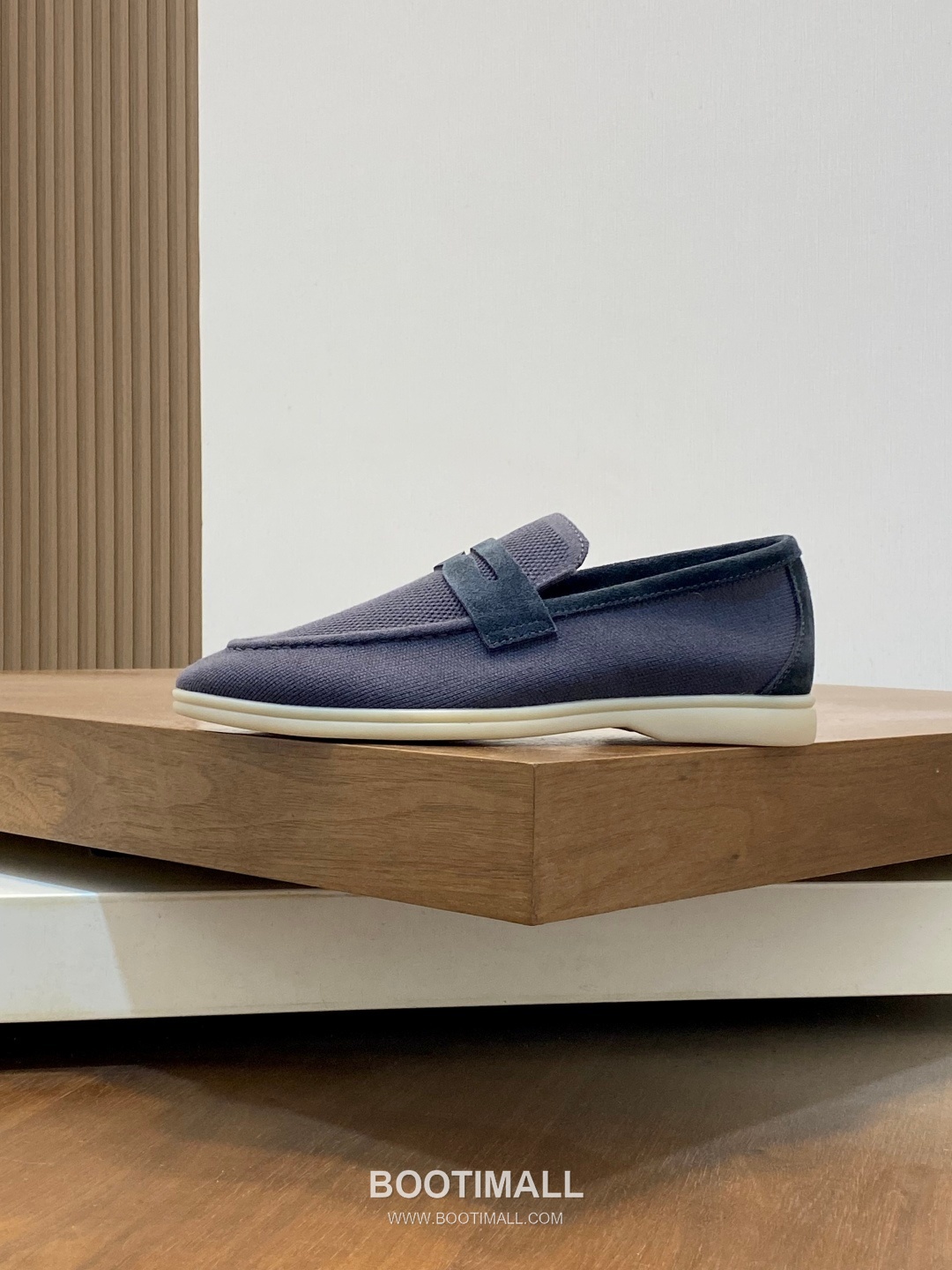 Loro Piana Wish Wool Knit Moccasin Wish Wool Blend Suede Light Grey Loafers 로로피아나 위시 울 니트 모카신 위시 울 블렌드 스웨이드 라이트 그레이 로퍼 3