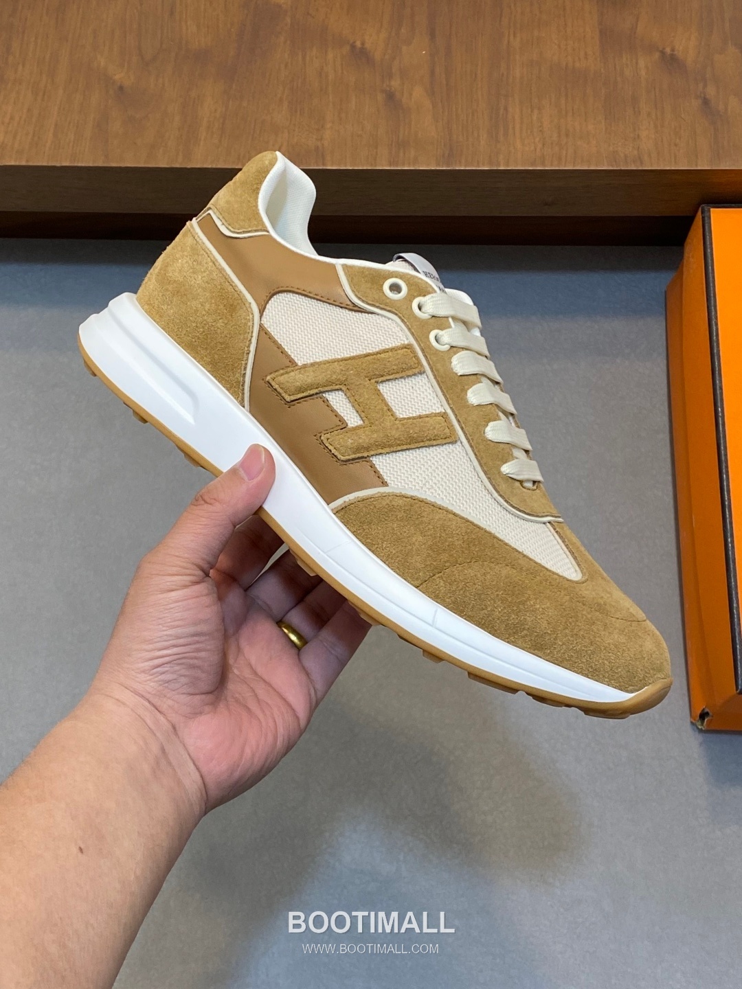 Hermes Suede Mesh Trainer Suede Leather Mesh Beige Sneakers 에르메스 스웨이드 메쉬 트레이너 스웨이드 레더 메쉬 베이지 스니커즈 4