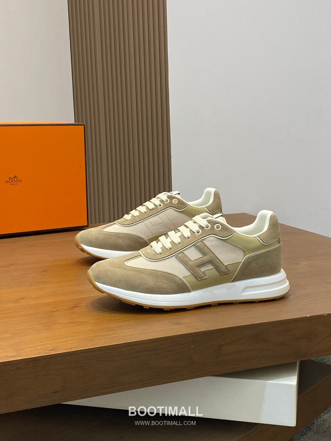 Hermes Suede Mesh Trainer Suede Leather Mesh Beige Sneakers 에르메스 스웨이드 메쉬 트레이너 스웨이드 레더 메쉬 베이지 스니커즈 3