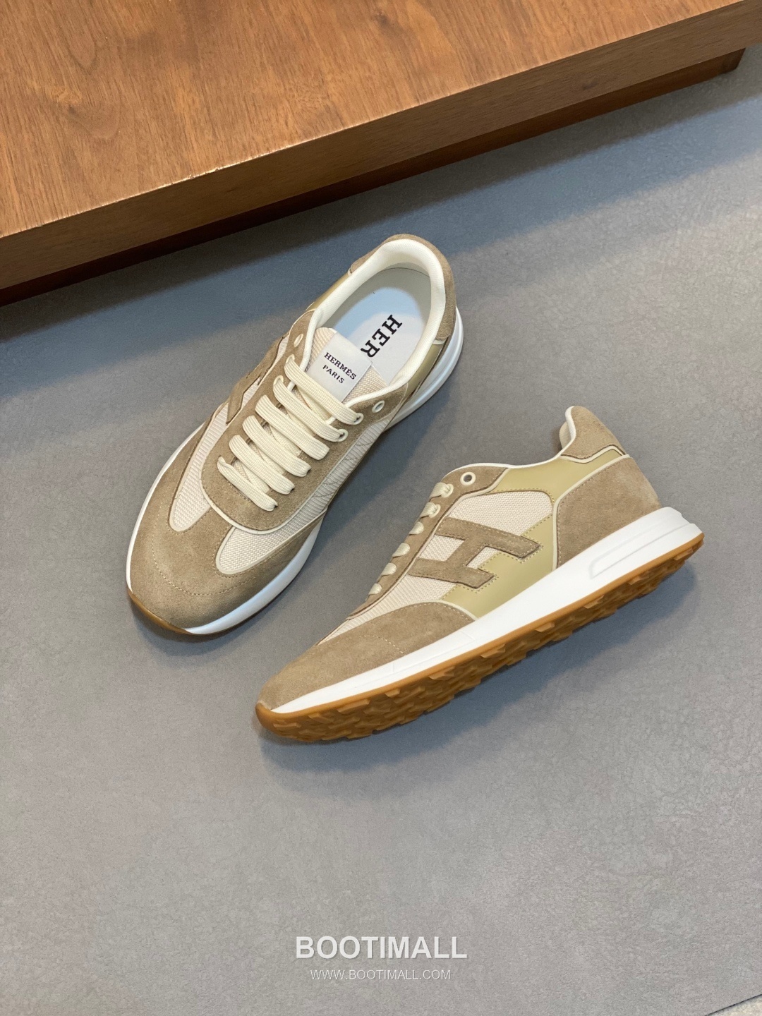 Hermes Suede Mesh Trainer Suede Leather Mesh Beige Sneakers 에르메스 스웨이드 메쉬 트레이너 스웨이드 레더 메쉬 베이지 스니커즈 5