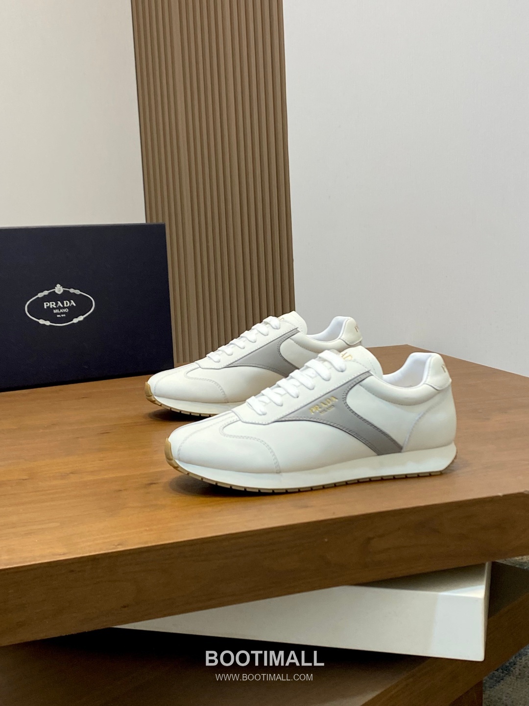 Prada Geometric Stitch Low Sneaker Calf Leather Nylon Black Sneakers 프라다 지오메트릭 스티치 로우 스니커즈 소가죽 나일론 블랙 3