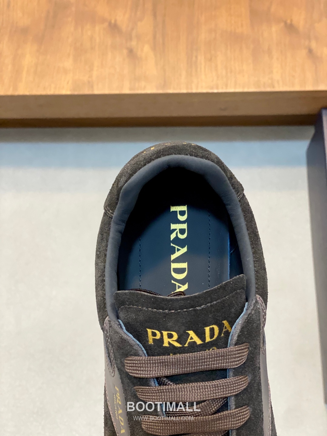Prada Geometric Stitch Low Sneaker Calf Leather Nylon Black Sneakers 프라다 지오메트릭 스티치 로우 스니커즈 소가죽 나일론 블랙 7