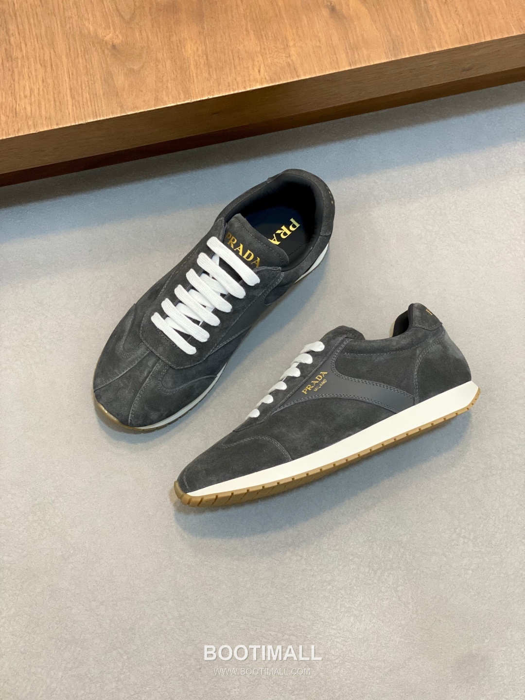 Prada Geometric Stitch Low Sneaker Calf Leather Nylon Black Sneakers 프라다 지오메트릭 스티치 로우 스니커즈 소가죽 나일론 블랙 5