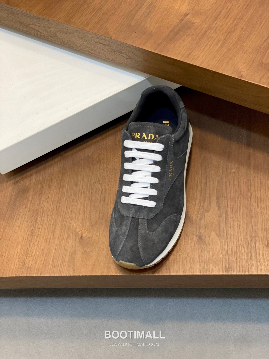 Prada Geometric Stitch Low Sneaker Calf Leather Nylon Black Sneakers 프라다 지오메트릭 스티치 로우 스니커즈 소가죽 나일론 블랙 6