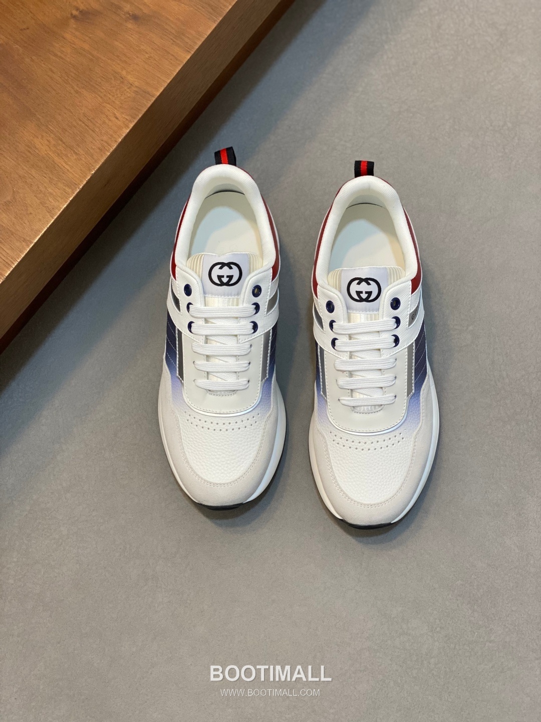 Gucci Signature Panel Low Sneaker Calfskin Fabric Brown Sneakers 구찌 시그니처 패널 로우 스니커즈 송아지가죽 패브릭 브라운 1