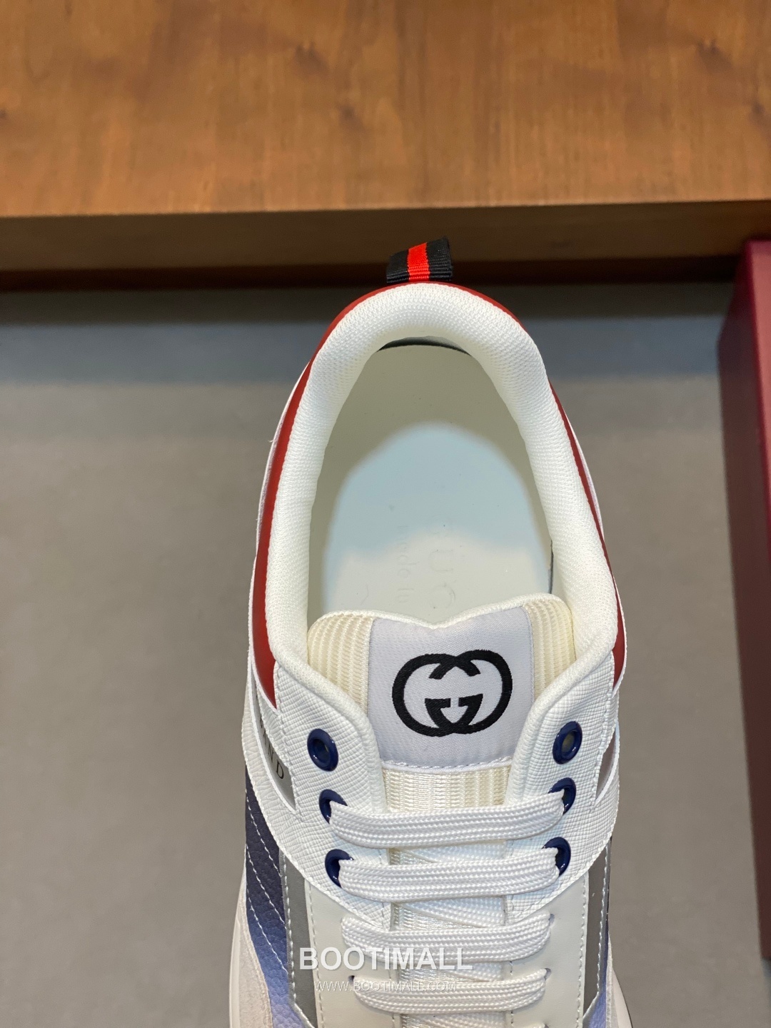 Gucci Signature Panel Low Sneaker Calfskin Fabric Brown Sneakers 구찌 시그니처 패널 로우 스니커즈 송아지가죽 패브릭 브라운 7