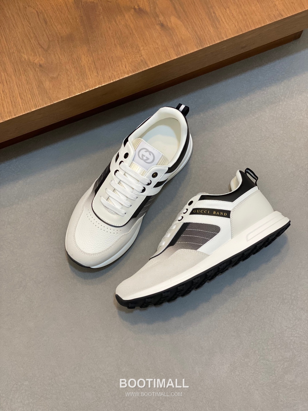 Gucci Signature Panel Low Sneaker Calfskin Fabric Brown Sneakers 구찌 시그니처 패널 로우 스니커즈 송아지가죽 패브릭 브라운 5