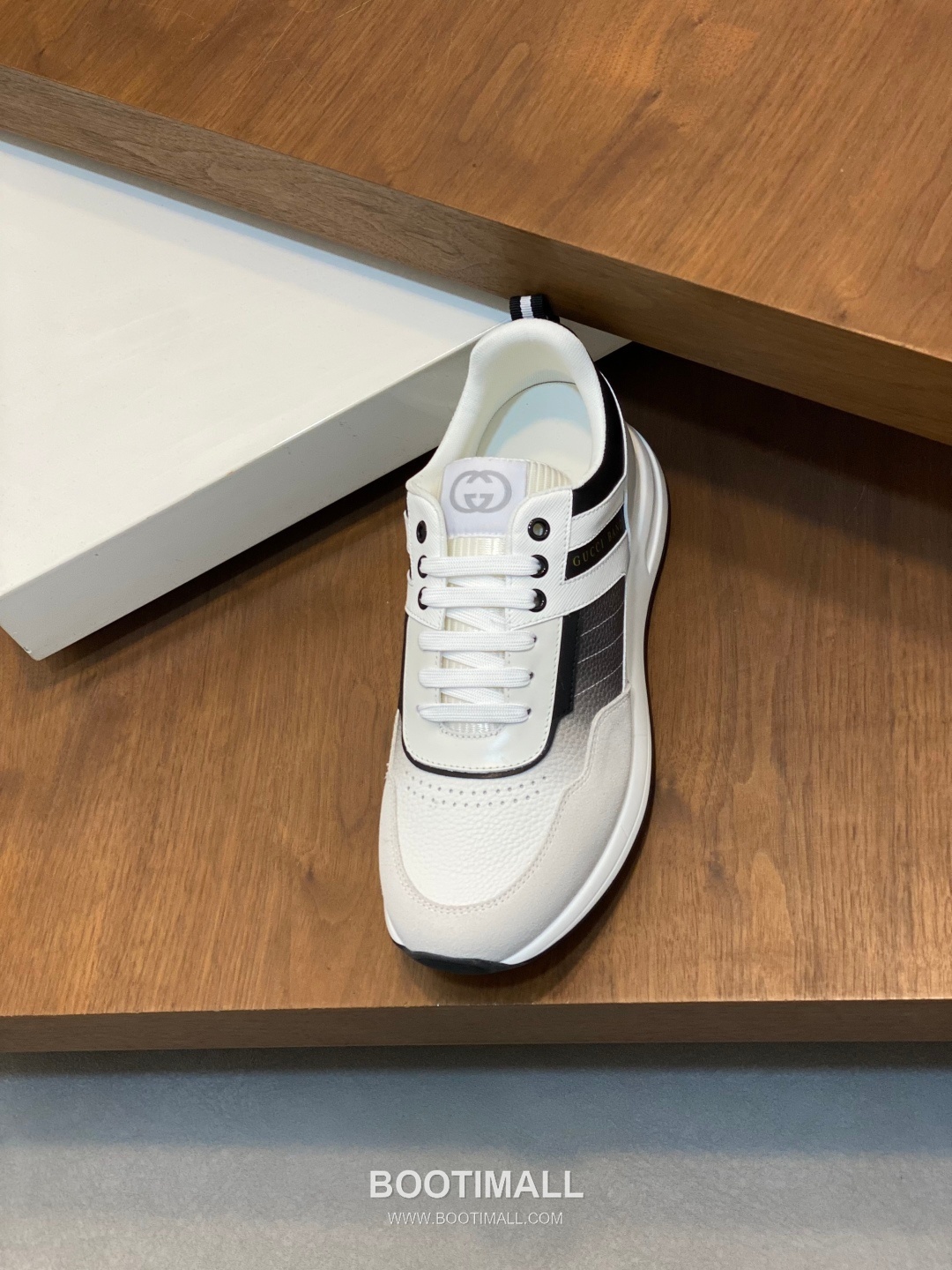 Gucci Signature Panel Low Sneaker Calfskin Fabric Brown Sneakers 구찌 시그니처 패널 로우 스니커즈 송아지가죽 패브릭 브라운 6