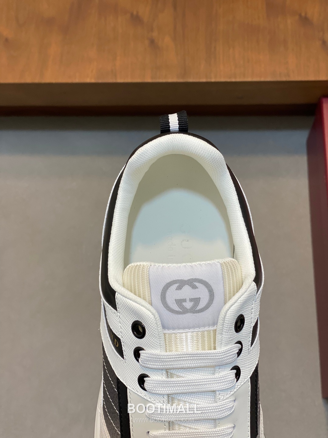 Gucci Signature Panel Low Sneaker Calfskin Fabric Brown Sneakers 구찌 시그니처 패널 로우 스니커즈 송아지가죽 패브릭 브라운 7