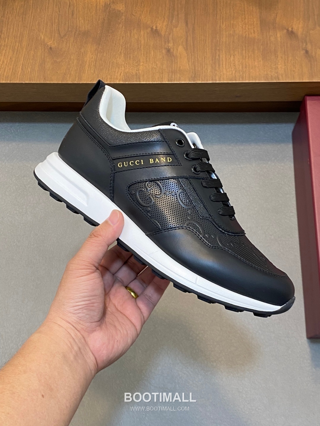 Gucci Signature Panel Low Sneaker Calfskin Fabric Brown Sneakers 구찌 시그니처 패널 로우 스니커즈 송아지가죽 패브릭 브라운 4