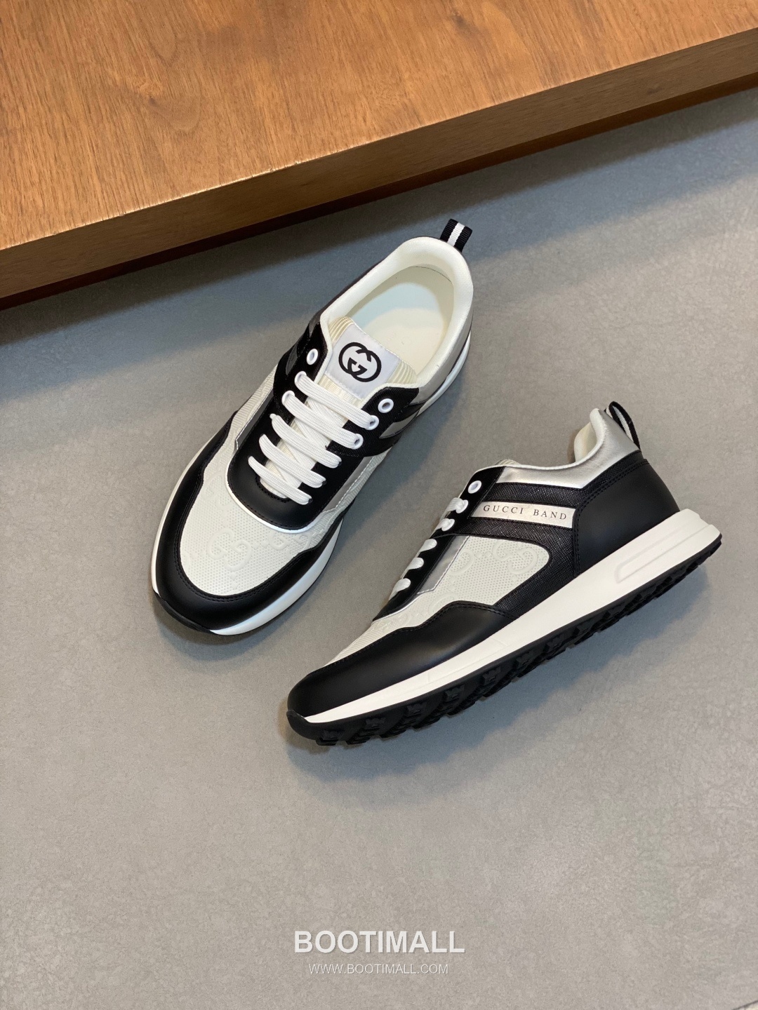 Gucci Signature Panel Low Sneaker Calfskin Fabric Brown Sneakers 구찌 시그니처 패널 로우 스니커즈 송아지가죽 패브릭 브라운 5