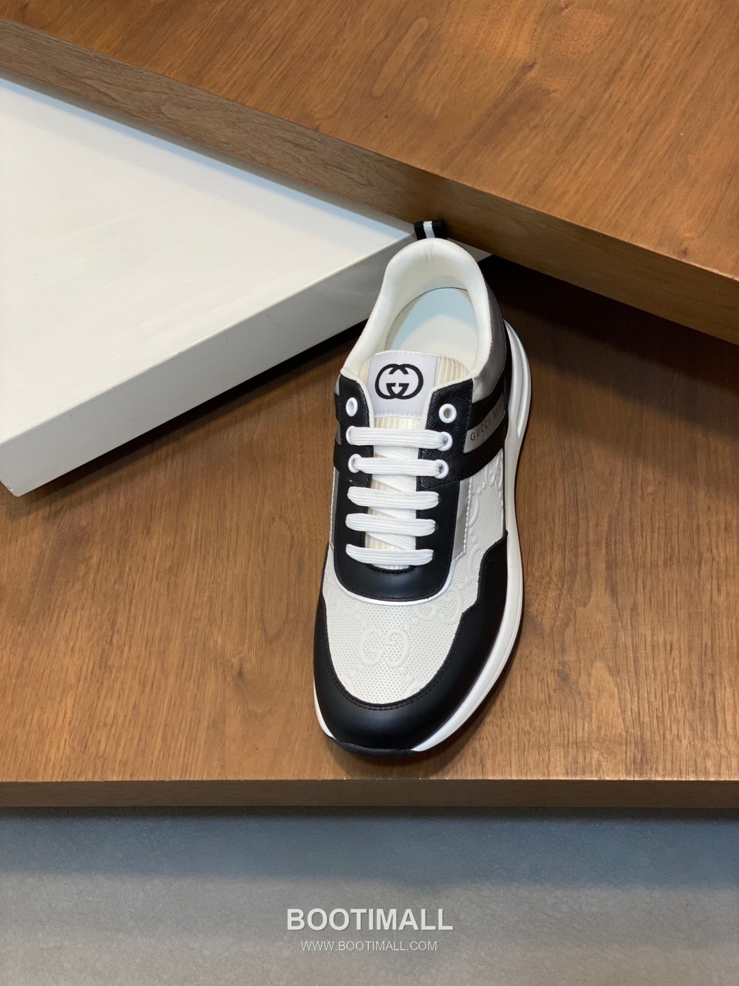 Gucci Signature Panel Low Sneaker Calfskin Fabric Brown Sneakers 구찌 시그니처 패널 로우 스니커즈 송아지가죽 패브릭 브라운 6